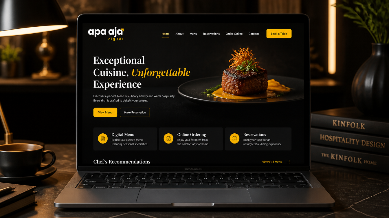 Mockup website F&B Jakarta Selatan